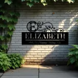 Custom Metal Monogram Letters family name Metal Address Sign House number Hanging Address Plaque Yard Sign Outdoor decor S13