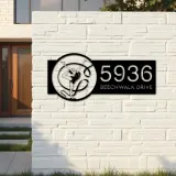 Custom Metal Gymnastic ballet dancer Metal Address Sign Custom House number Hanging Address Plaque Yard Sign Outdoor