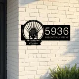 Custom Metal Record player Recording studio logo Metal Address Sign, House number, Outdoor Number Signage, Yard Sign Address Plate