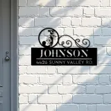 Custom Metal Monogram Letters family name Metal Address Sign House number Hanging Address Plaque Yard Sign Outdoor decor S21