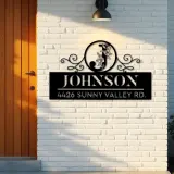 Custom Metal Monogram Letters family name Metal Address Sign House number Hanging Address Plaque Yard Sign Outdoor decor S39