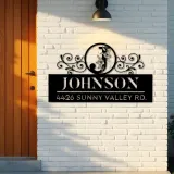 Custom Metal Monogram Letters family name Metal Address Sign House number Hanging Address Plaque Yard Sign Outdoor decor S37