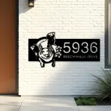 Custom Metal Pig Farm house animal ranch Metal Address Sign House number Hanging Address Plaque Yard Sign Outdoor decor