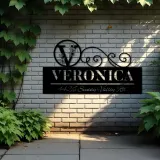 Custom Metal Monogram Letters family name Metal Address Sign House number Hanging Address Plaque Yard Sign Outdoor decor S16
