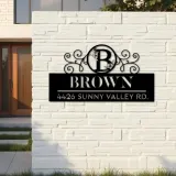Custom Metal Monogram Letters family name Metal Address Sign House number Hanging Address Plaque Yard Sign Outdoor decor S35