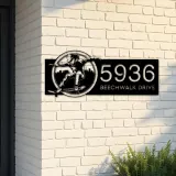 Custom Metal Skateboarder sport Skateboard Metal Address Sign, House number, Outdoor Number Signage, Yard Sign Address Plate