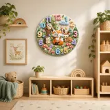 Woodland Forest Animals Kids Room Wall Clock