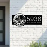 Custom Metal Chicken Rooster farm animal ranch Metal Address Sign, House number, Outdoor Number Signage, Yard Sign Address Plate