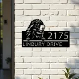 Custom Metal Peeking Porcupine Wild animal wildlife Metal Address Sign, House number, Outdoor Number Signage, Yard Sign Address Plate