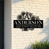 Custom Metal Monogram Letters family name Metal Address Sign House number Hanging Address Plaque Yard Sign Outdoor decor S23