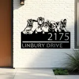 Custom Metal Goat pig chicken rabbit farm animals ranch Metal Address Sign, House number, Outdoor Number Signage, Yard Sign Address Plate