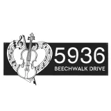 Custom Metal Love Violin music notes Metal Address Sign, House number, Outdoor Number Signage, Yard Sign Address Plate