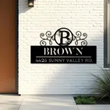 Custom Metal Monogram Letters family name Metal Address Sign House number Hanging Address Plaque Yard Sign Outdoor decor S35