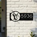 Custom Metal Cello musical instrument Metal Address Sign Custom House number Hanging Address Plaque Yard Sign Outdoor Sign