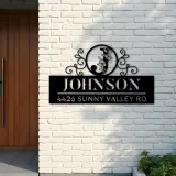 Custom Metal Monogram Letters family name Metal Address Sign House number Hanging Address Plaque Yard Sign Outdoor decor S47