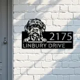Custom Metal Wirehaired pointing griffon dog Metal Address Sign House number Hanging Address Plaque Yard Sign Outdoor decor