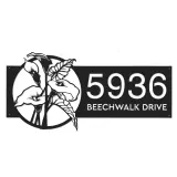 Custom Metal Flowers Metal Address Sign, House number, Outdoor Number Signage, Yard Sign Address Plate