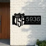 Custom Metal Made in USA Metal Address Sign, House number, Outdoor Number Signage, Yard Sign Address Plate