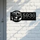 Custom Metal Cow Farm house Ranch Metal Address Sign, House number, Outdoor Number Signage, Yard Sign Address Plate