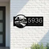 Custom Metal Farm barn ranch farmer countryside Metal Address Sign Custom House number Hanging Address Plaque Yard Sign Outdoor