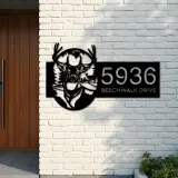 Custom Metal Deer forest wild life Metal Address Sign, House number, Outdoor Number Signage, Yard Sign Address Plate