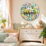 Whimsical Colorful Birds Kids Room Wall Clock