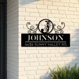 Custom Metal Monogram Letters family name Metal Address Sign House number Hanging Address Plaque Yard Sign Outdoor decor S46