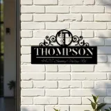 Custom Metal Monogram Letters family name Metal Address Sign House number Hanging Address Plaque Yard Sign Outdoor decor S7