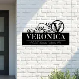 Custom Metal Monogram Letters family name Metal Address Sign House number Hanging Address Plaque Yard Sign Outdoor decor S19