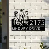 Custom Metal Meercat Safari Wild Life Metal Address Sign, House number, Outdoor Number Signage, Yard Sign Address Plate