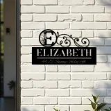 Custom Metal Monogram Letters family name Metal Address Sign House number Hanging Address Plaque Yard Sign Outdoor decor S15