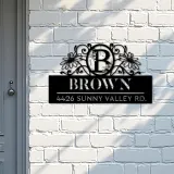 Custom Metal Monogram Letters family name Metal Address Sign House number Hanging Address Plaque Yard Sign Outdoor decor S34
