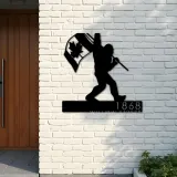 Custom Metal Bigfoot Sasquatch With Canada Flag Metal Address Sign Custom Hanging Address Plaque Yard Sign Outdoor Sign