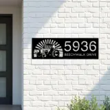 Custom Metal Tractor farm Metal Address Sign, House number, Outdoor Number Signage, Yard Sign Address Plate