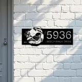 Custom Metal Bird on tree branch Metal Address Sign, House number, Outdoor Number Signage, Yard Sign Address Plate