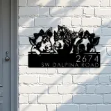 Custom Metal Pigs farmhouse farm animal ranch Metal Address Sign, House number, Outdoor Number Signage, Yard Sign Address Plate