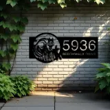Custom Metal Chipmunk Wild animal wildlife Metal Address Sign, House number, Outdoor Number Signage, Yard Sign Address Plate