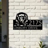 Custom Metal Peeking Baboon Wild animal wildlife Metal Address Sign, House number, Outdoor Number Signage, Yard Sign Address Plate