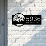 Custom Metal Bigfoot Sasquatch wild life forest Metal Address Sign, House number, Outdoor Number Signage, Yard Sign Address Plate