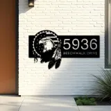 Custom Metal Eagle american flag Patriotic Metal Address Sign, House number, Outdoor Number Signage, Yard Sign Address Plate