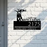 Custom Metal Couple lovers custom name Metal Address Sign, House number, Outdoor Number Signage, Yard Sign Address Plate