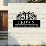 Custom Metal Monogram Letters family name Metal Address Sign House number Hanging Address Plaque Yard Sign Outdoor decor S34