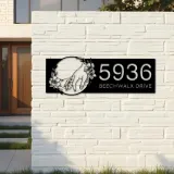 Custom Metal Mother hold children 39 s hand Mom and baby Metal Address Sign House number Hanging Address Plaque Yard Sign Outdoor