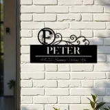 Custom Metal Monogram Letters family name Metal Address Sign House number Hanging Address Plaque Yard Sign Outdoor decor S12