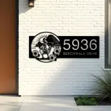 Custom Metal Chicken Rooster farm animal ranch Metal Address Sign, House number, Outdoor Number Signage, Yard Sign Address Plate