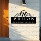 Custom Metal Monogram Letters family name Metal Address Sign House number Hanging Address Plaque Yard Sign Outdoor decor S42