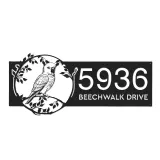 Custom Metal Budgerigar bird Metal Address Sign Custom Hanging Address Plaque House number Yard Sign Outdoor Sign
