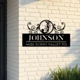 Custom Metal Monogram Letters family name Metal Address Sign House number Hanging Address Plaque Yard Sign Outdoor decor S38