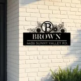 Custom Metal Monogram Letters family name Metal Address Sign House number Hanging Address Plaque Yard Sign Outdoor decor S31