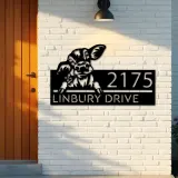 Custom Metal Peeking Calf farm animal ranch Metal Address Sign, House number, Outdoor Number Signage, Yard Sign Address Plate